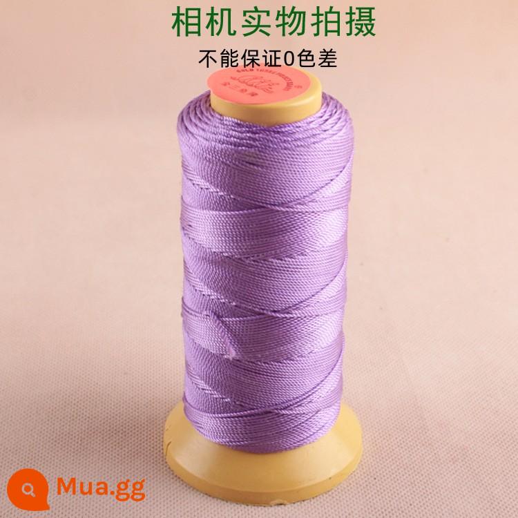 Dây hiệu ba con cá vàng làm mặt dây chuyền handmade sợi chỉ xâu chuỗi hạt đeo tay 3 6 sợi làm dây đỏ tua rua - Tím nhạt (mã màu: 4117) 9 lượt chia sẻ