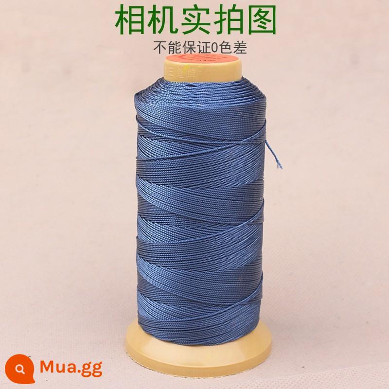 Dây hiệu ba con cá vàng làm mặt dây chuyền handmade sợi chỉ xâu chuỗi hạt đeo tay 3 6 sợi làm dây đỏ tua rua - Xám xanh (mã màu: 6009) 9 cổ phiếu