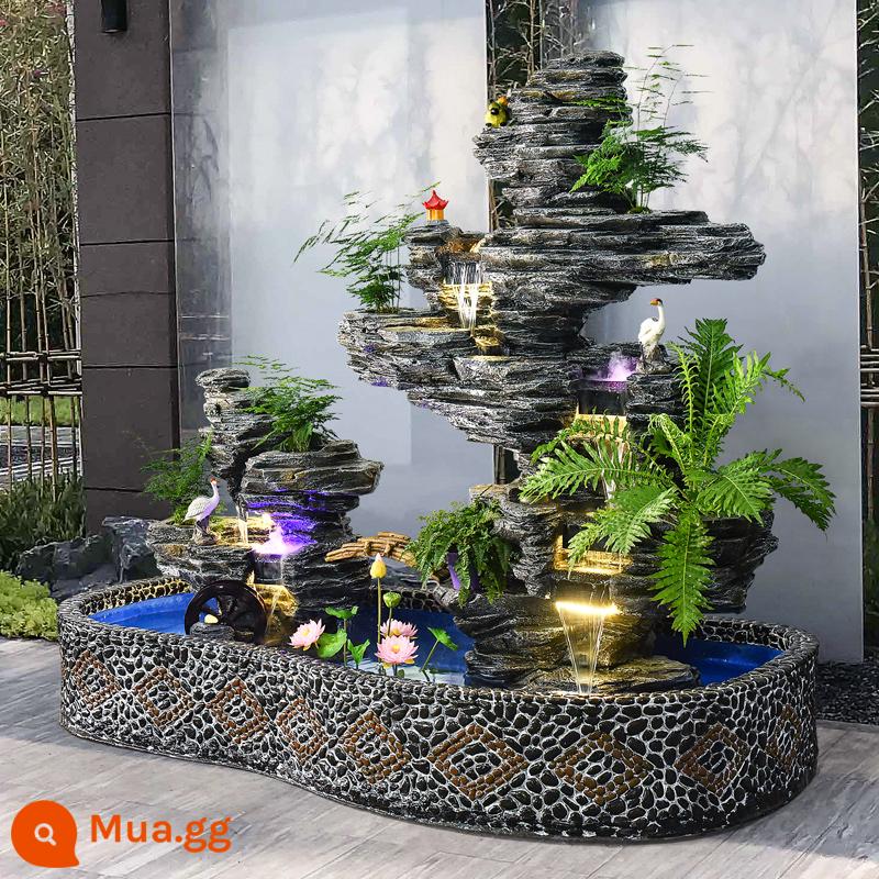 Rocked Mountain Falls Fountain Khách sạn Phòng khách trong nhà - 90909s chiều dài nhỏ 155 chiều rộng 70 chiều cao 126 màu đen thanh lịch bán hàng trực tiếp tại nhà máy