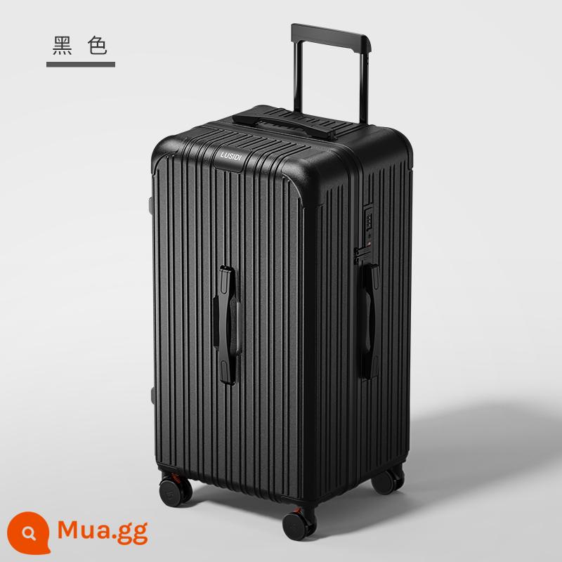 LUSIDI kỷ niệm 10 năm vali mới nữ vali xe đẩy vô hạn 24 inch công suất lớn dày 26 vali da nam - Mẫu kỷ niệm 10 năm màu đen