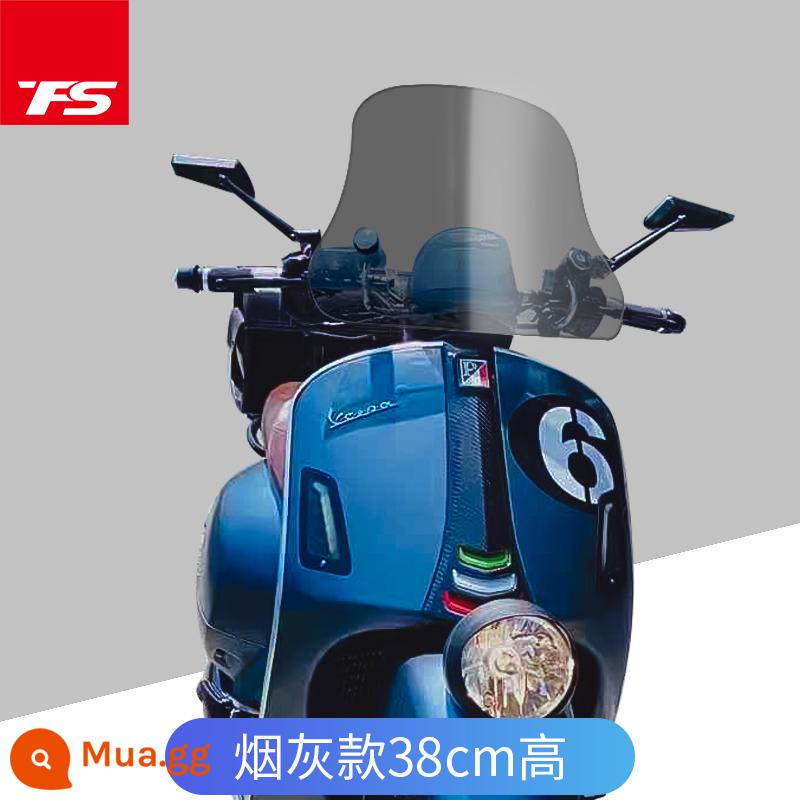 Áp dụng cho Bi Yajiu VESPA GTV phiên bản giới hạn thứ 6 đã sửa đổi kính chắn gió nhập khẩu kính chắn gió phía trước tấm bảo vệ ngực kính chắn gió - Phiên bản màu xám khói dày 4mm