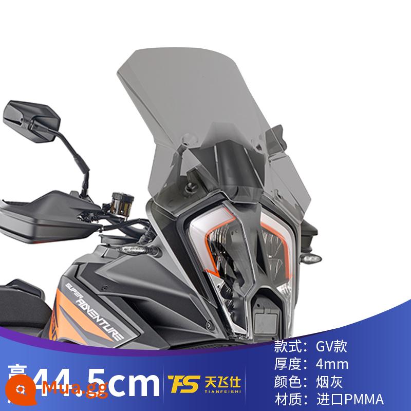 Thích hợp cho phiên bản KTM1290ADV S sửa đổi kính chắn gió phía trước kính chắn gió phía trước nâng cao kính chắn gió phía trước kính chắn gió trong suốt nhập khẩu - Ash 44.5cm GV phiên bản KTM1290ADV S21-22 chỉ có mẫu