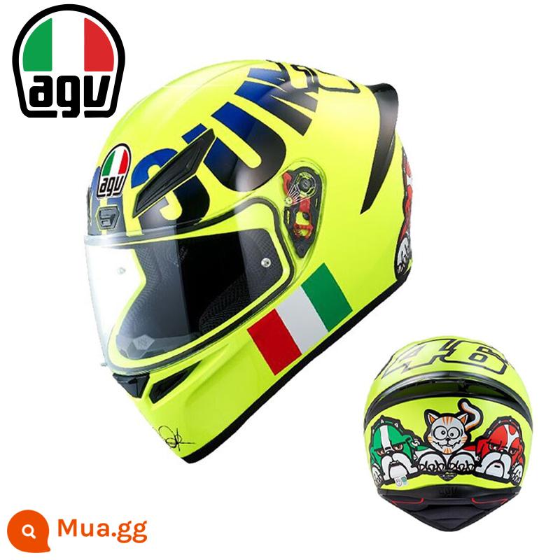 AGV K1 xe máy mũ bảo hiểm nam nữ đua xe máy full mũ chạy mũ bảo hiểm đen 8 vương miện tiểu cá mập đen rùa nhỏ bốn mùa - K1-2016 Mugiro (SF Express miễn phí vận chuyển)