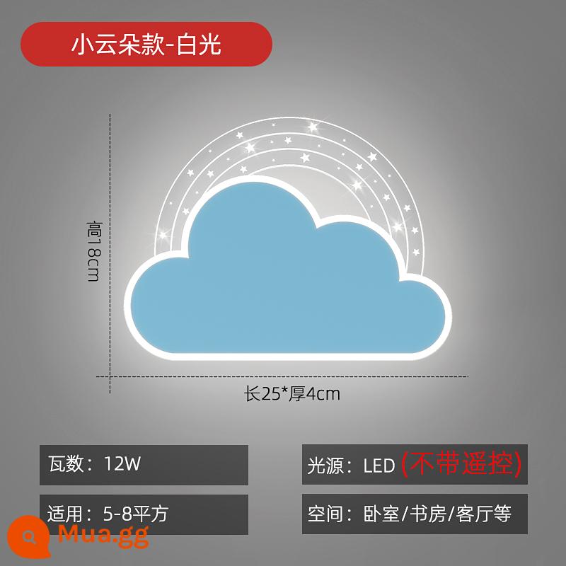 Đèn tường hoạt hình phòng ngủ đèn cạnh giường ngủ tối giản hiện đại Bắc Âu thời trang sáng tạo phòng trẻ em lối đi đèn tường cầu thang - Mô hình đám mây-12W-ánh sáng trắng