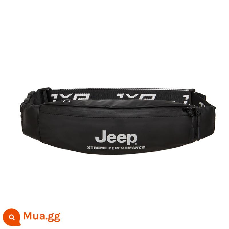 Túi đeo hông tập thể dục Jeep Jeep chạy bộ đi lại ngoài trời túi thể thao nam đa năng túi đựng điện thoại di động xen kẽ dung tích lớn - Đen 8281