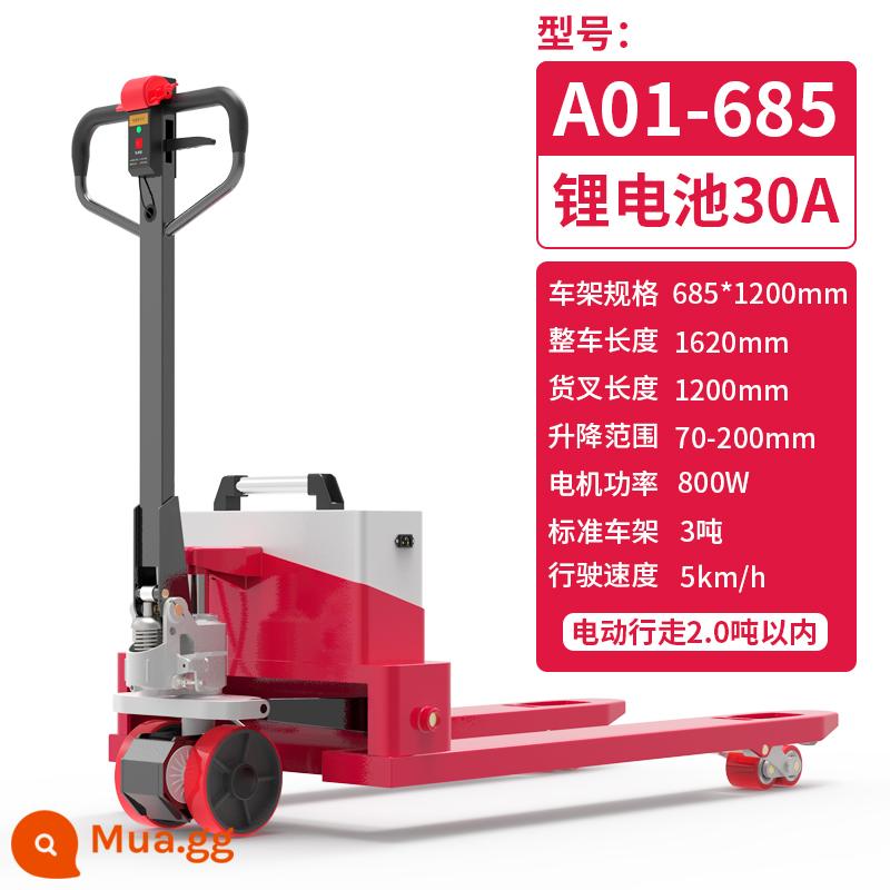 Xe nâng điện 2 tấn leo núi bán điện gia súc 3 tấn xe điện thủy lực xe tải pallet kho xe nâng pallet pin lithium - Pin lithium bán điện/3 tấn/685*1200/30A thích hợp cho mặt đất bằng phẳng