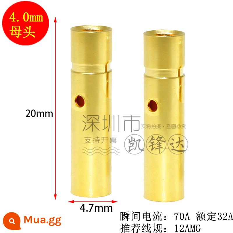 Mô hình máy bay bằng đồng nguyên chất mạ vàng đầu chuối 2.0/3.0/4.0/5.0/6.0/8.0mm động cơ điện tử thống đốc phích cắm đặc biệt - Đầu cái 4.0mm 10 chiếc