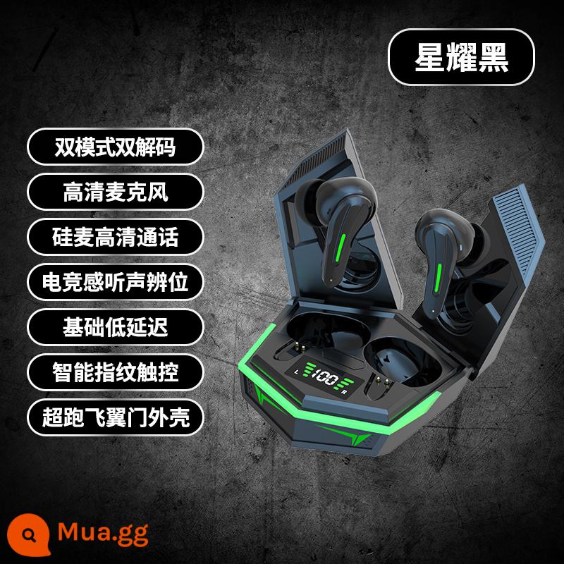 Tai nghe Bluetooth thể thao điện tử chơi game không dây thực sự không có độ trễ giảm tiếng ồn in-ear cao cấp mới 2022 thời lượng pin siêu dài - Star Black [Chế độ kép phiên bản tiêu chuẩn★HD Voice❤Thời lượng pin 480 giờ]