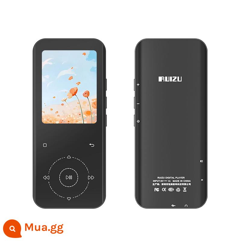 Máy nghe nhạc mp3 di động Ruizu nhỏ mp4 phiên bản sinh viên nghe bài hát chuyên dụng Bluetooth Walkman nghe bài hát tiếng Anh - Phiên bản cảm ứng siêu mỏng 2,4 inch [Jazz Black] [Phiên bản Bluetooth 5.0+ bên ngoài]