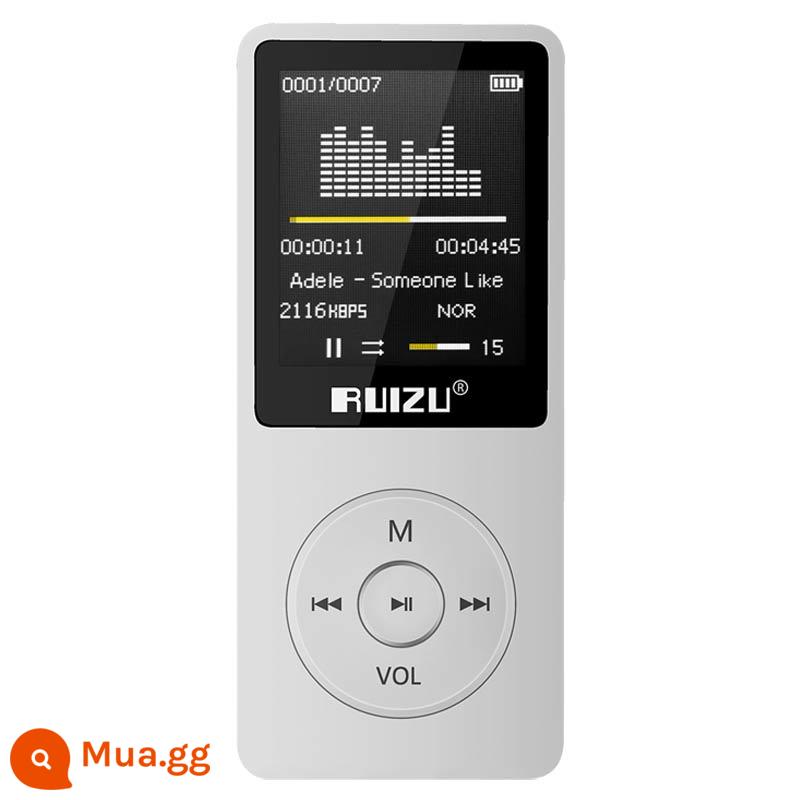 Rui People MP3 English Bai Lắng nghe Phiên bản sinh viên MP4 Curved Screen Xem tiểu thuyết nghe bài hát Bluetooth Player P6 Ultra -thin P5 - 1,8 inch [Trắng]