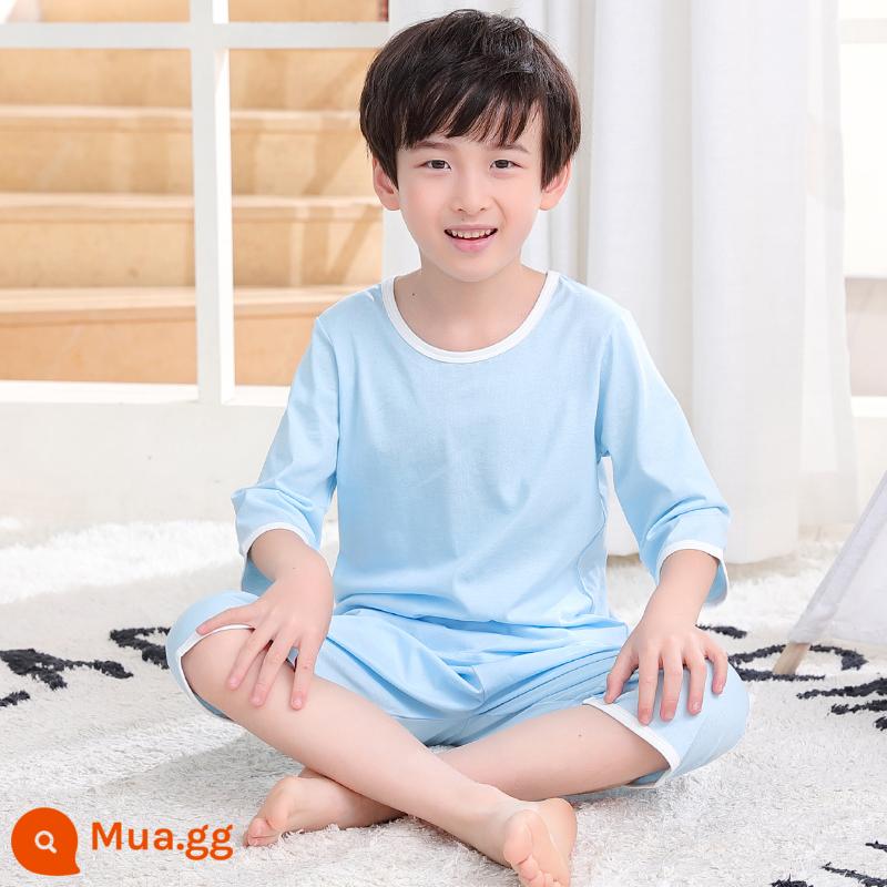 Cat Man Bé Trai Bộ Đồ Ngủ Cotton Bé Trai Cotton Ngắn Tay Trẻ Em Điều Hòa Phục Vụ Tại Nhà Mùa Hè Phần Mỏng - MR19153QL