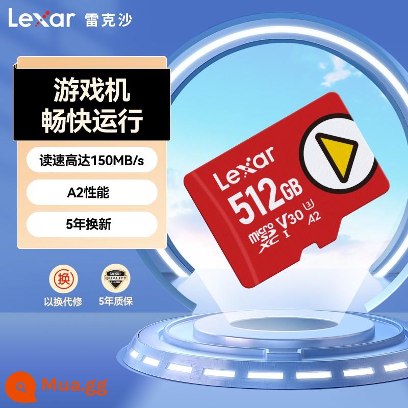 Thẻ nhớ Lexar 128G 1T điện thoại di động máy bay không người lái Thẻ nhớ MicroSD TF 256G cửa hàng hàng đầu - CHƠI 512G(150 MB/giây)