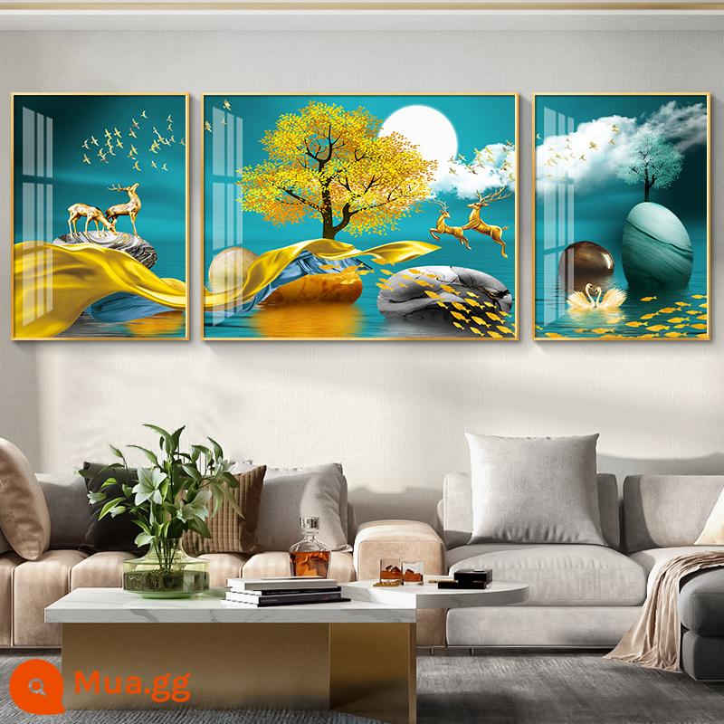 Fulu ánh sáng trang trí phòng khách sang trọng bức tranh đơn giản hiện đại sofa nền tường treo bức tranh khí quyển bức tranh tường bức tranh phong cảnh bức tranh tường - HJ-3897-Mount tiền