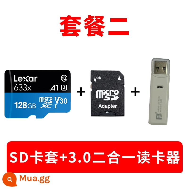 Thẻ Lexar TF 128G DJI drone gopro5/6/7 HD 4K bộ nhớ flash thẻ nhớ microSD NS Bộ nhớ điện thoại di động Huawei thẻ 128g màn hình lái xe thẻ nhớ HD - 633 bộ hai 128g