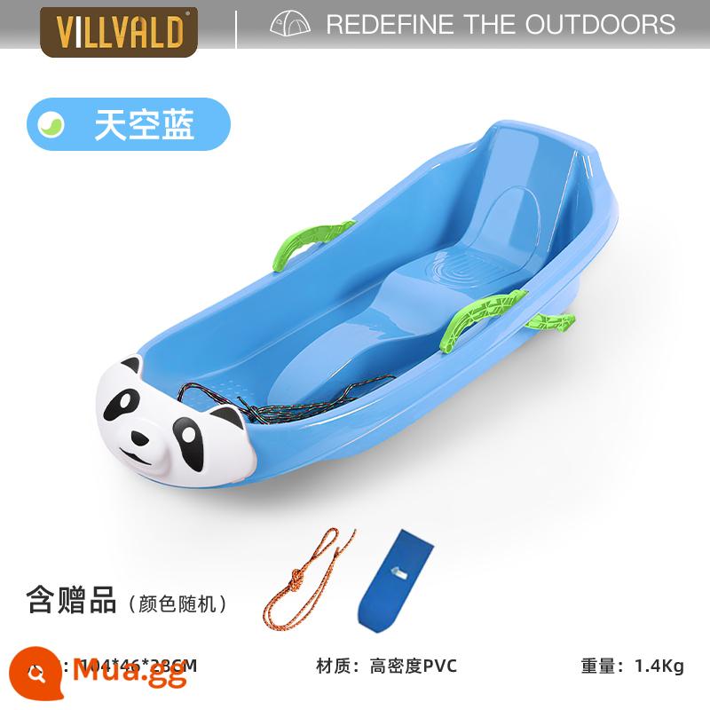 Mạnh Frog Children Skiboard dày lên, Wear -resistant chống Corthop trượt ngoài trời SSOLD SATSULE BOOK - gấu trúc xanh