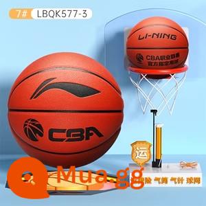 Li Ning bóng rổ trẻ em đặc biệt số 5 bóng 7 huấn luyện bóng rổ mẫu giáo cửa hàng chính thức hàng đầu chính hãng chuyên nghiệp - [577 Classic Popular PU Basketball Brown] Đàn hồi mềm nâng cấp cho cảm giác dễ chịu, phụ kiện miễn phí * giao hàng trong ngày