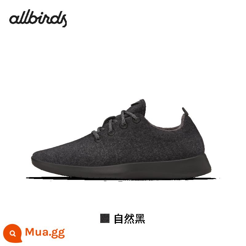 Allbirds Wool Runers Winter Winter Wool thoải mái giày bình thường Giày nam và giày phụ nữ đôi giày thể thao - Màu đen tự nhiên