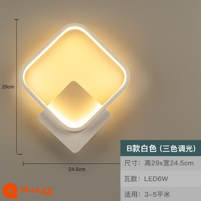 Đèn Tường Hành Lang Đèn Lối Vào Phòng Ngủ Đèn Ngủ Hiện Đại Đơn Giản Bắc Âu Sáng Tạo Phòng Khách Nền Tường Đèn Trang Trí - Loại B trắng ba màu 6w