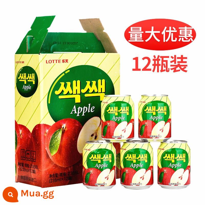 Thùng 12 lon nước ép xoài nguyên hộp nhập khẩu Hàn Quốc màu đỏ tươi Nước xoài Lotte LOTTE Nước nho Haitai hỗn hợp nhiều vị - Nước ép táo Lotte 238ml*12 chai