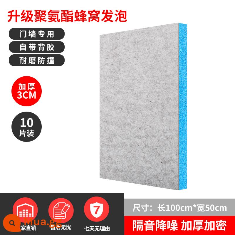 Bảo vệ môi trường nhà tấm cách âm bông cách âm tường phòng ngủ miếng dán tường cách âm miếng dán cửa miếng dán cửa KTV giảm thanh vật liệu tự dính cách âm - 3cm 50*100cm cotton thân thiện với môi trường (nhãn dán cửa-nhãn dán tường) màu xám không gian 10 tờ