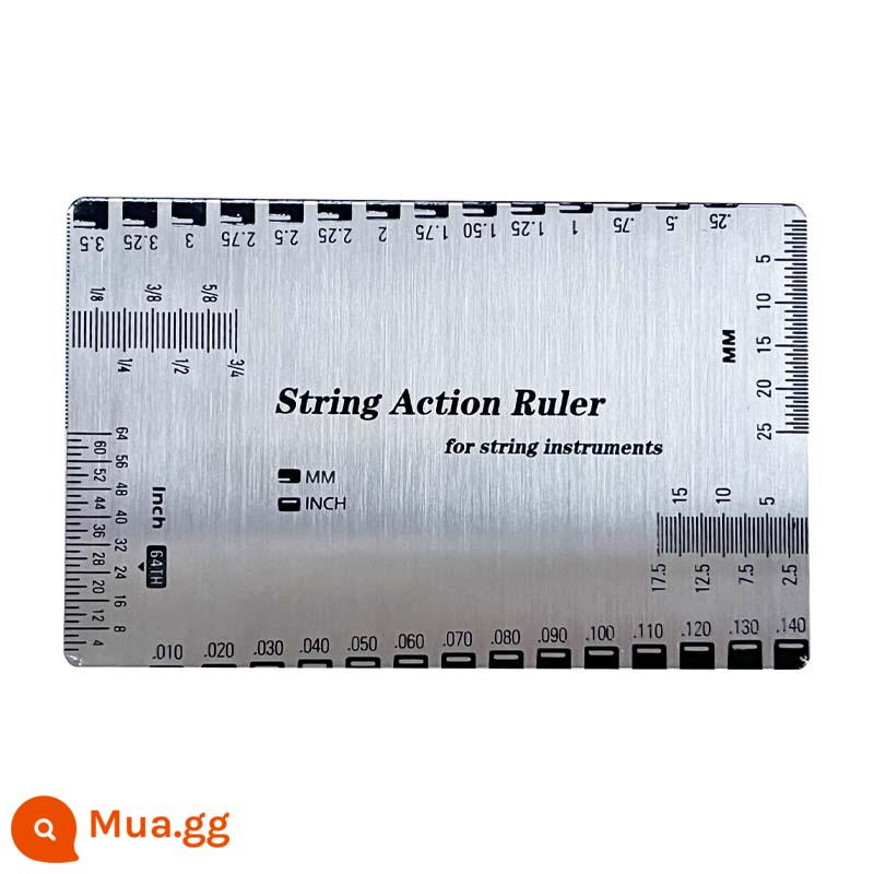 Dây đàn guitar thước đo khoảng cách bass đàn guitar điện cổ điển điều chỉnh cờ lê cổ dây cao cấp thẻ thép không gỉ thước công cụ thước - Máy đo dây kim loại thép không gỉ (nâng cấp mới, đảm bảo trầy xước)