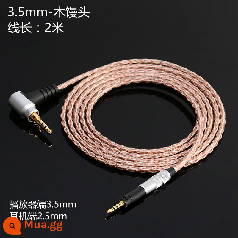 4.4 2,5mm Cân bằng HD560S HD400PRO518HD598 559 Tai nghe bảng Tai nghe bảng Gimboli - Cút búi tóc bằng gỗ kích thước 3,5mm (2 mét) bằng đồng đơn tinh thể