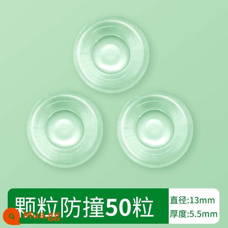 Miếng dán tường chống trượt bằng silicone trong suốt chống va chạm tay nắm cửa tủ đồ nội thất Miếng đệm cửa hút im lặng Miếng dán tường chống trượt - [Mini vô hình phiên bản 2, 50 viên] Mẫu 13*5.5mm