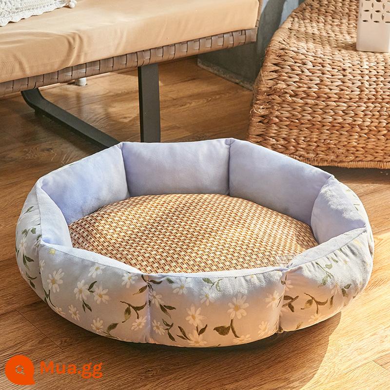 Chó Giống Bốn Mùa Đa Năng Bông Chó Nhỏ Sofa Mùa Đông Lưới Ấm Áp Mèo Đỏ Tổ Bichon Frise Giường Cho Chó Thú Cưng ngủ Miếng Lót - Gardenia [thảm miễn phí]