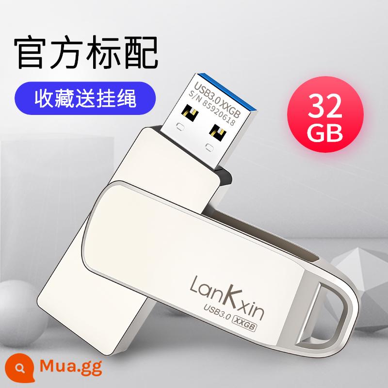 Lanke Core 3.0 Đĩa U Tốc Độ Cao 32G Tặng Tùy Chỉnh Chữ USB Máy Tính Chính Hãng Ô Tô Đôi Di Động USB đèn LED - 32G [tiêu chuẩn chính thức]