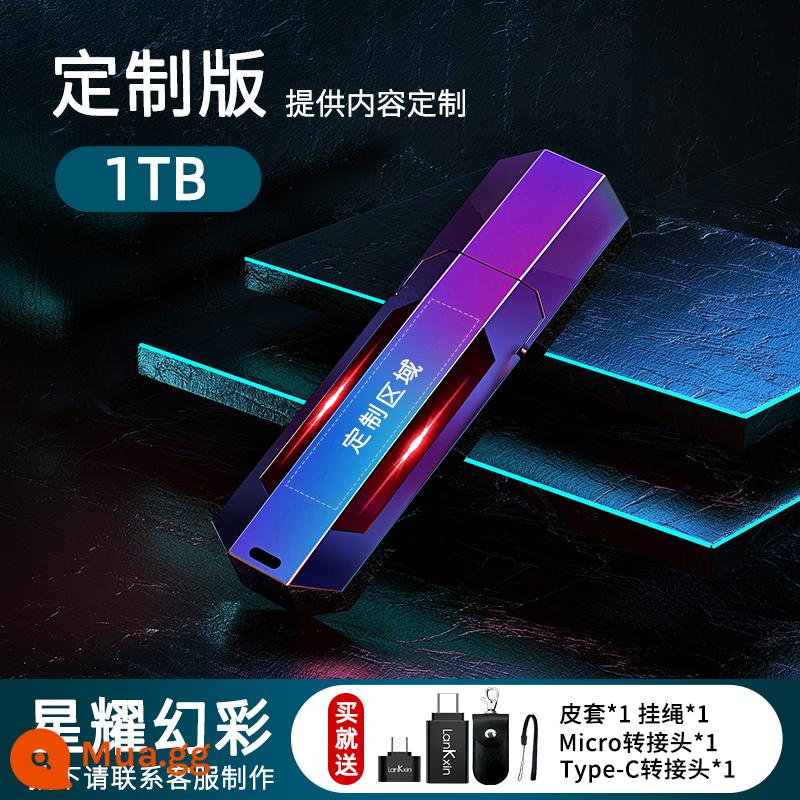 Mã hóa đĩa U trạng thái rắn di động Lanke core 256G Type-cUSB3.2 tốc độ cao WinToGo macbook ssd ngoài điện thoại di động máy tính ổ đĩa flash USB di động dung lượng lớn sử dụng kép ổ cứng tùy chỉnh 128 - ①TB [3.2-Xingyao Symphony - Phiên bản tùy chỉnh]