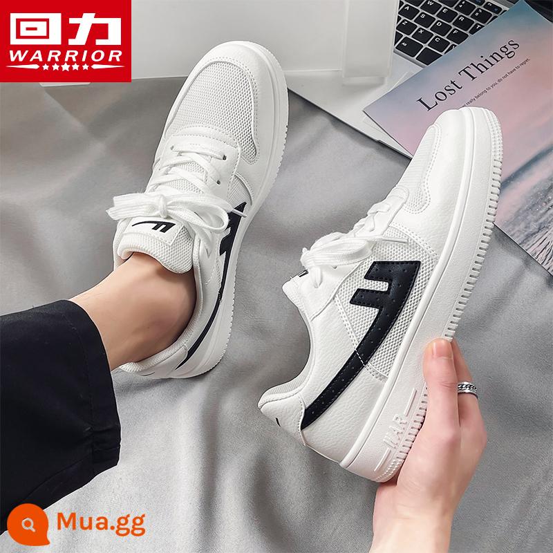 Kéo Lại Giày Nam Mới Mùa Hè 2022 Giày Trắng Thoáng Khí Cho Nam Giày Phần Mỏng Phù Hợp Với Giày Sneaker Đôi Thông Thường - Trắng và đen (lưới)