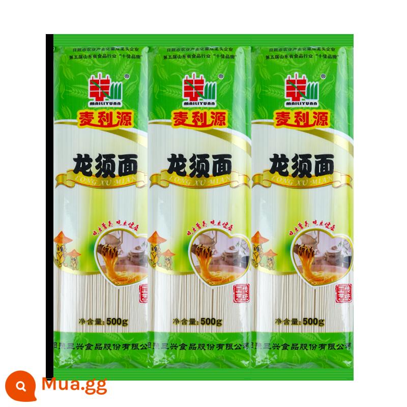 Mì trứng Mailiyuan Mì Longxu Bữa ăn nhanh sớm Mì mỏng Gluten cao Mì sợi cường độ làm bằng tay FCL Eight Catties - Mì Râu Rồng 500g*3 túi (do người phục vụ giới thiệu)