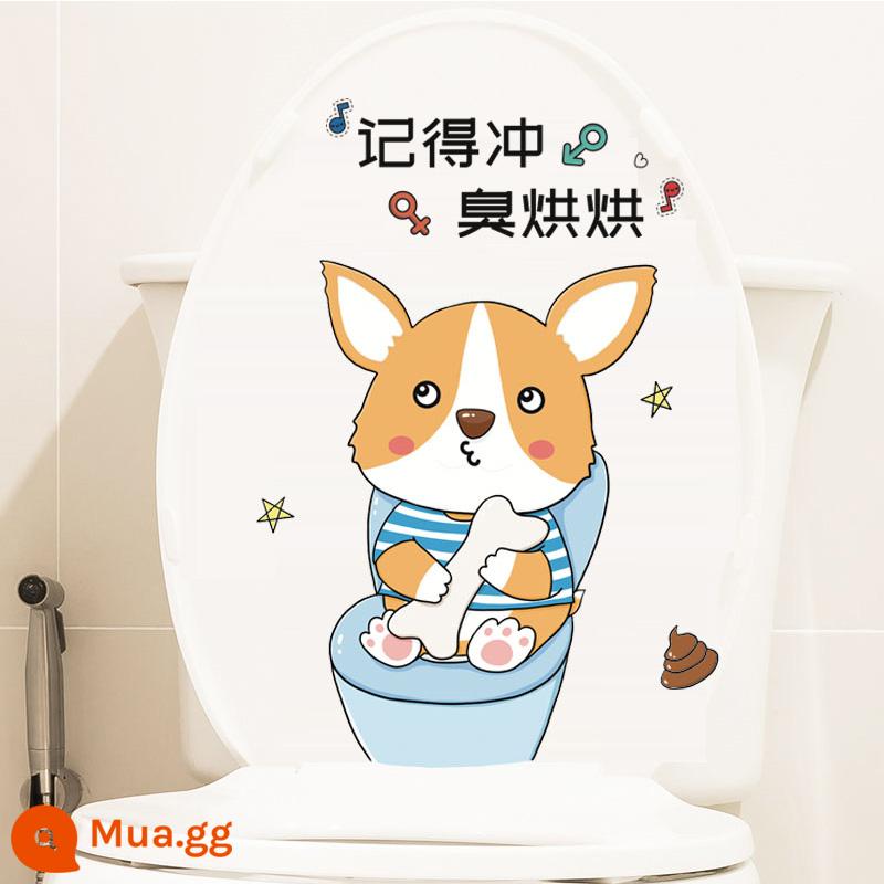 Ngộ nghĩnh dễ thương nắp bồn cầu dán thời trang cá tính dán toilet phòng tắm trang điểm phòng toilet đổi mới miếng dán chống thấm nước - Nhớ rửa sạch mùi hôi