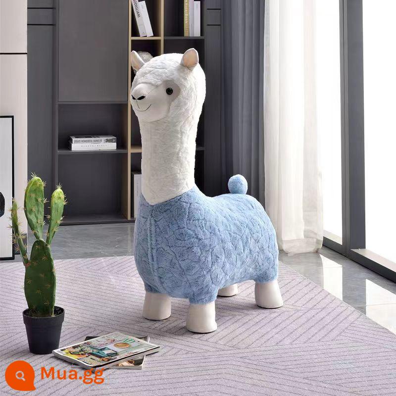 Dễ Thương Alpaca Búp Bê Sang Trọng Đồ Chơi Alpaca Phân Ghế Sáng Tạo Trang Trí Phòng Khách Internet Người Nổi Tiếng Phân Quà Tặng Sinh Nhật - Alpaca xanh tươi❤Lông cừu dày