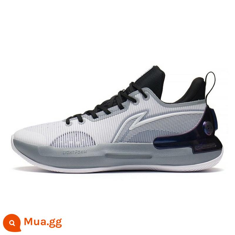 Giày bóng rổ đế thấp Li Ning Yushuai Retro South Coast nam mùa thu thoáng khí chống mài mòn sinh viên thế hệ thứ 16 giày thể thao chiến đấu - -6 màu trắng/xám