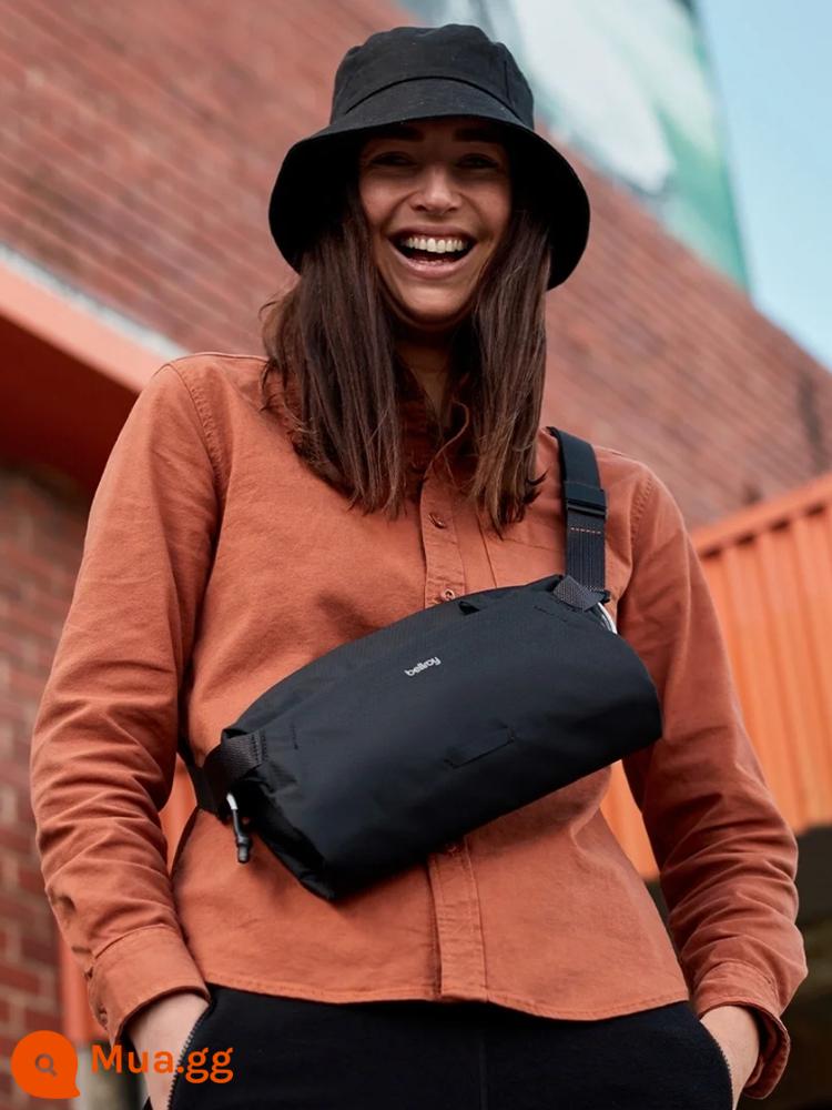 Bellroy Úc Lite Sling 7L ánh sáng trước ngực túi đeo vai đi lại giản dị túi thắt lưng nam nữ Túi - Bóng đen [LiteSling7L]