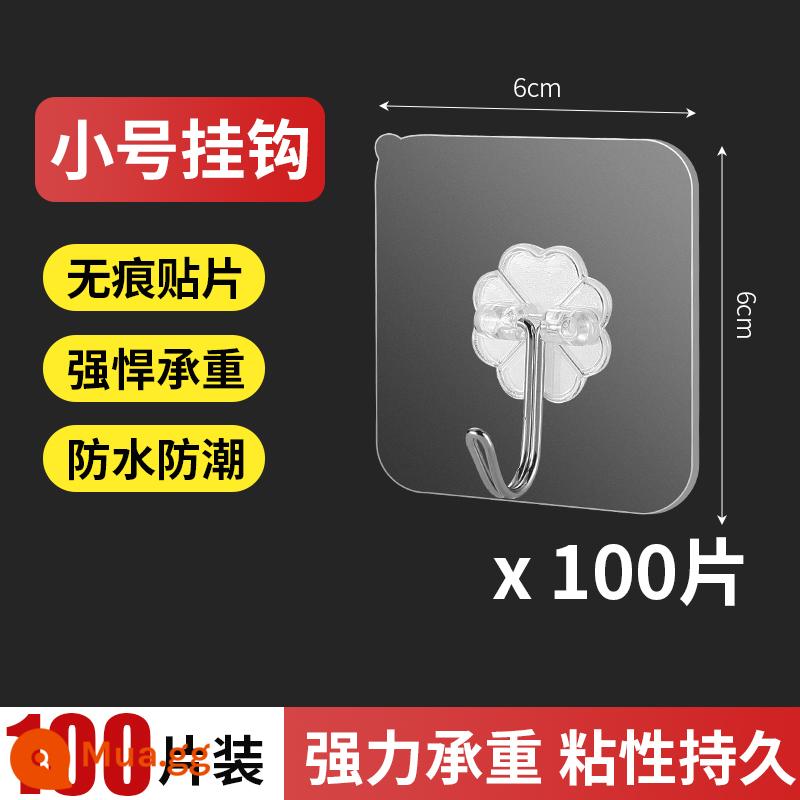 Móc dính móc mạnh viscose miễn phí đấm tường treo tường tường hút bếp chịu lực dán móng tay liền mạch móc - [Ưu đãi đặc biệt] Miếng dán dày + móc nhỏ, 100 miếng