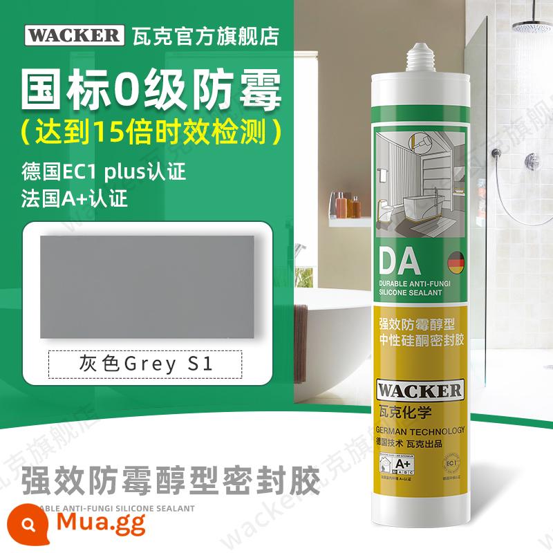 Thương hiệu Đức Wacker DA keo dán kính nhà bếp và phòng tắm chống thấm nước và nấm mốc keo silicone trong suốt mạnh keo làm đẹp màu trắng - DA chống nấm mốc loại 0 mạnh hơn 15 lần_grey