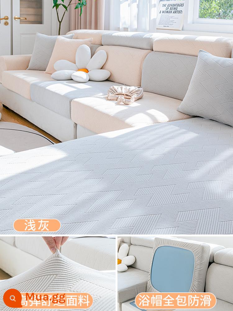 Ghế Sofa Co Giãn Ghế Sofa Tất Cả Bao Gồm Đa Năng Bốn Mùa Đa Năng Chống Trơn Trượt Sofa Đệm Ghế Sofa Mới 2022 - Lewei-màu xám nhạt