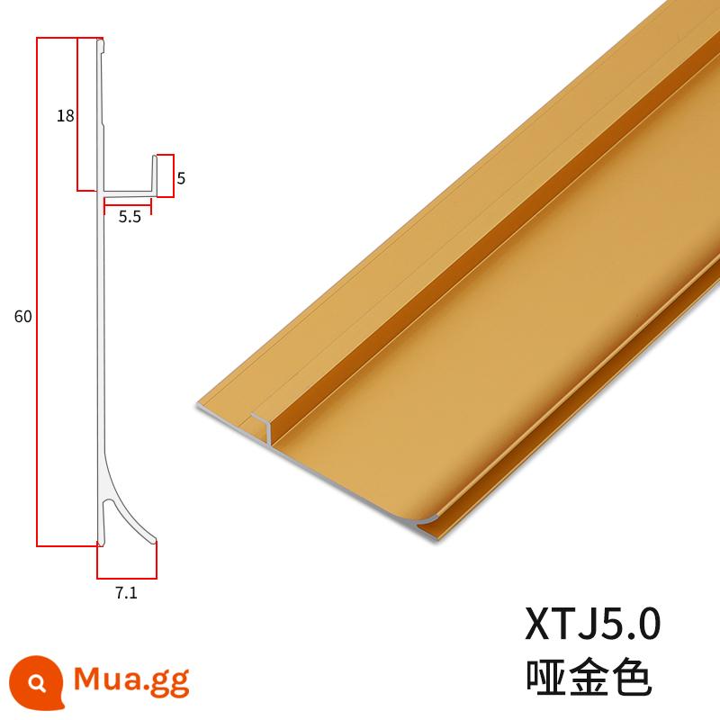 bảng tường 5mm kim loại đường trang trí gỗ veneer dải cạnh dải thẻ dải hợp kim nhôm dải cạnh bảo vệ chống va chạm dải tôi từ 5mm - Tấm ốp chân tường màu vàng mờ 5mm 3 mét/cái