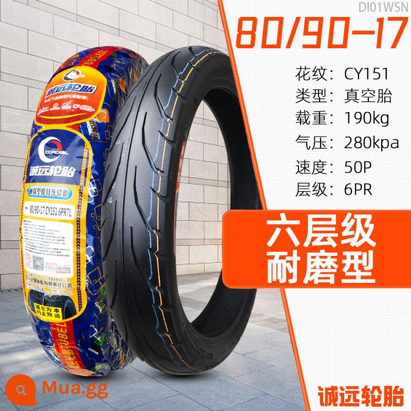 Lốp không săm xe máy Zhengxin Tire 90/100/110/120/130/140/150/60/70/80-17 inch - Lốp không săm dày 6 lớp Chengyuan 80/90-17