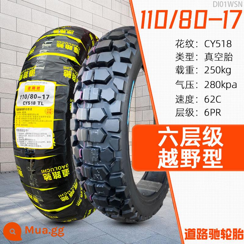 Lốp không săm xe máy Zhengxin Tire 90/100/110/120/130/140/150/60/70/80-17 inch - Lốp không săm địa hình 110/80-17 Luchi 6 lớp