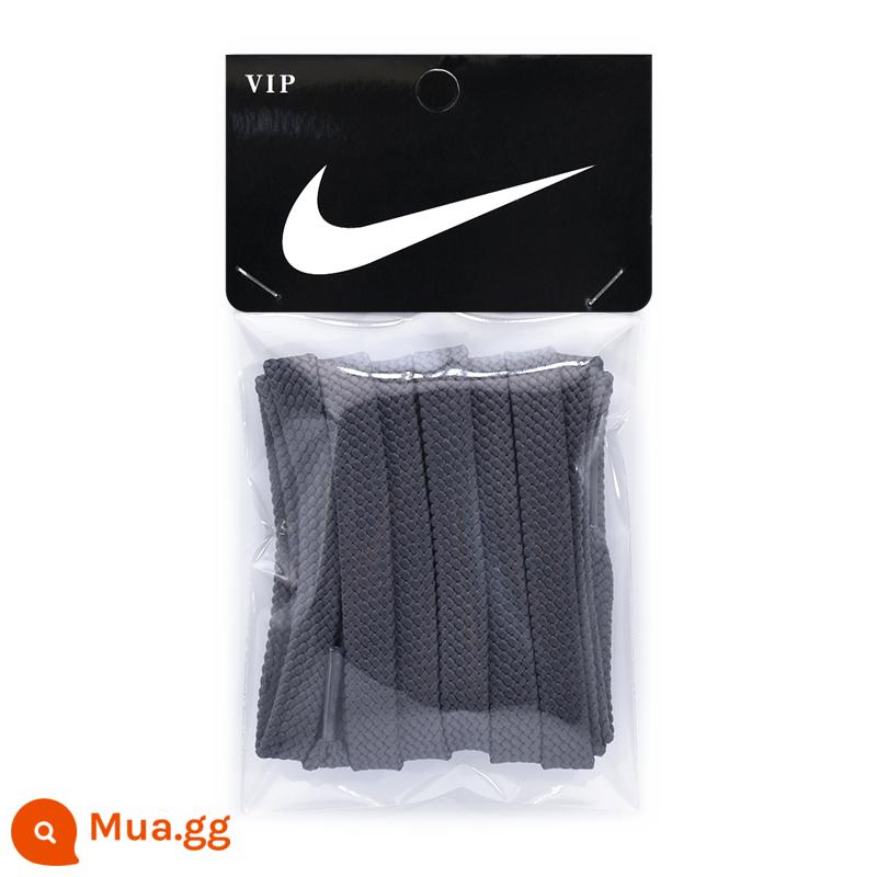 Dây giày cotton nguyên chất cho nam, đế phẳng màu trắng 2 lớp, thích hợp với giày Nike trắng, giày thường, giày thể thao, cotton nguyên bản, đa năng cho nữ - Đôi Nike Double Layer 1 Màu Xám Đậm