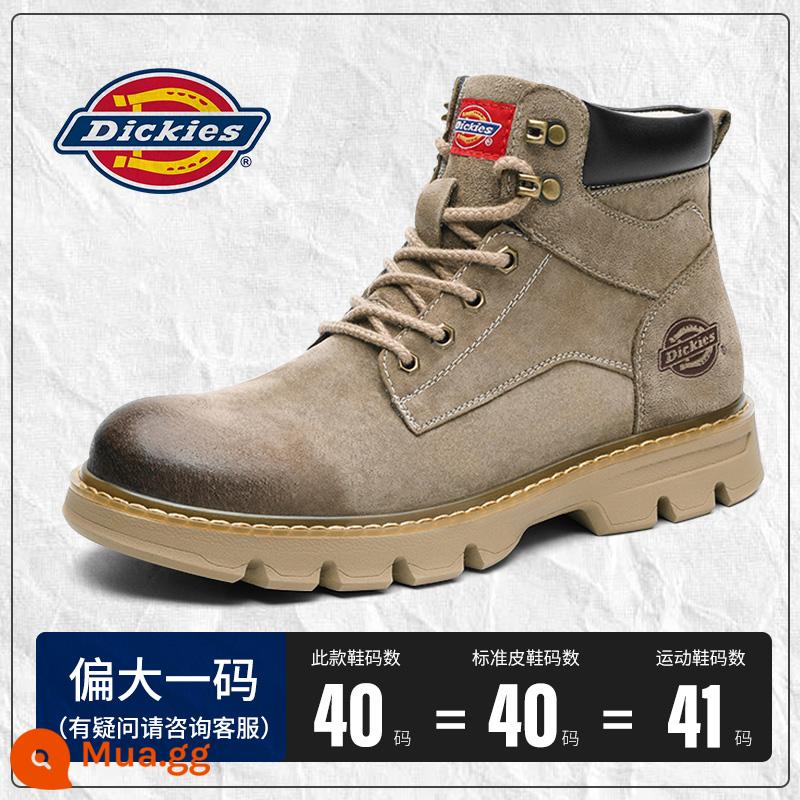 Giày Bốt Dickies Martin Nam Mùa Đông Plus Nhung Cao Ống Mới Phong Cách Anh Quốc Ấm Áp Giày Nam Retro Dụng Cụ Giày - 92 lạc đà