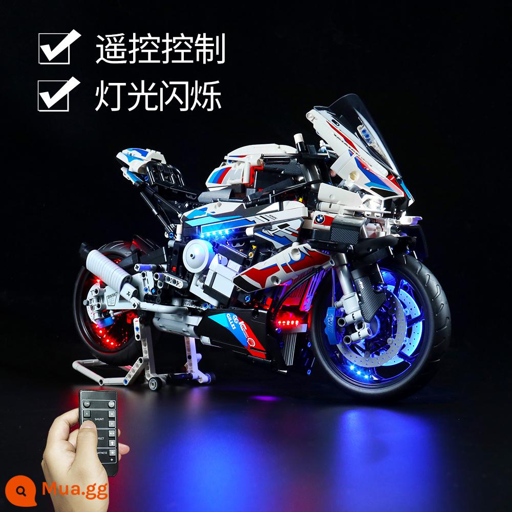 Thích hợp cho hộp trưng bày đầu máy xe lửa Lego 42130BMW M 1000 RR mô hình khối xây dựng phủ bụi acrylic - Đèn điều khiển từ xa (không bao gồm các mẫu khối xây dựng)