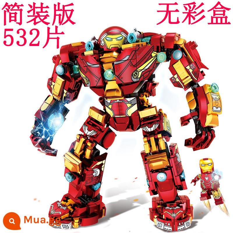 Trung Quốc Khối Xây Dựng Người Sắt Chống Hulk Mech Robot Giáp Bé Trai Trẻ Em Xếp Hình Đồ Chơi Lắp Ráp Quà Tặng - [Đặc biệt trong thời gian có hạn] Anh hùng sắt