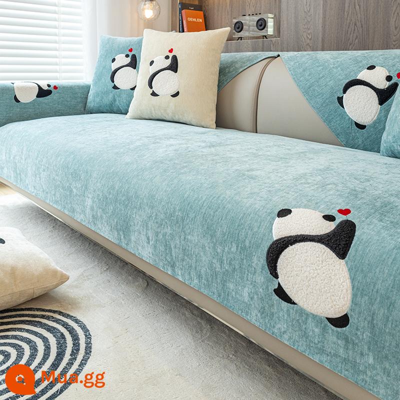 Đệm sofa tuyết bốn mùa - Panda Dundun-Xanh xl