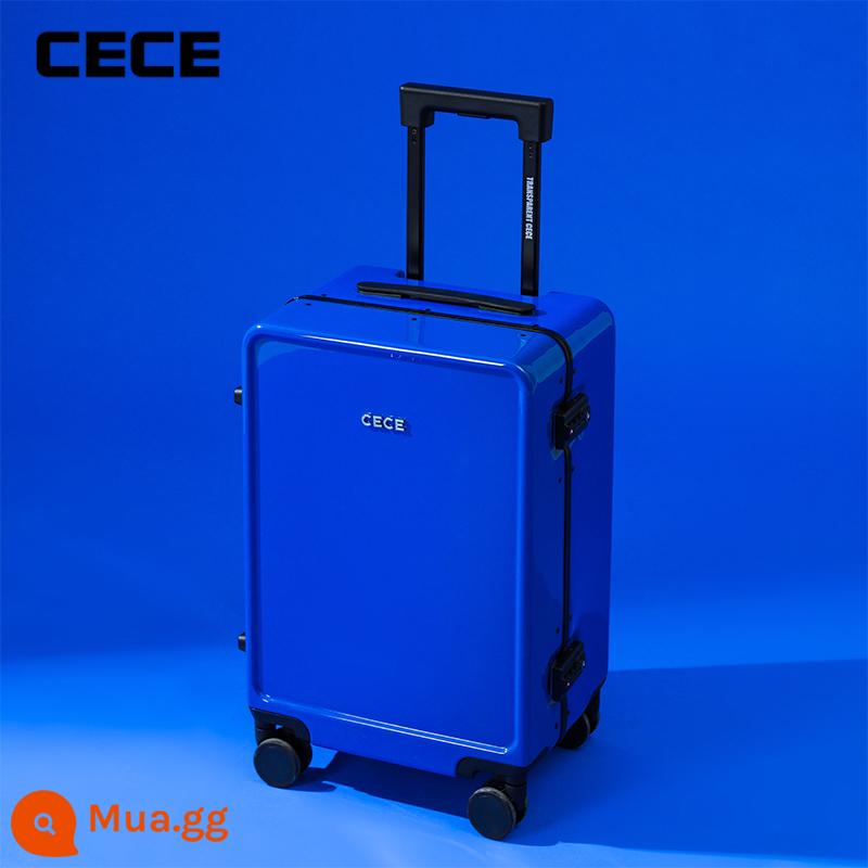 CECE2022 Vali khung nhôm cao cấp mới Vali nội trú 20 inch nữ Vali xe đẩy 24 inch nam câm - Klein xanh "Tưởng nhớ Yves Klein"