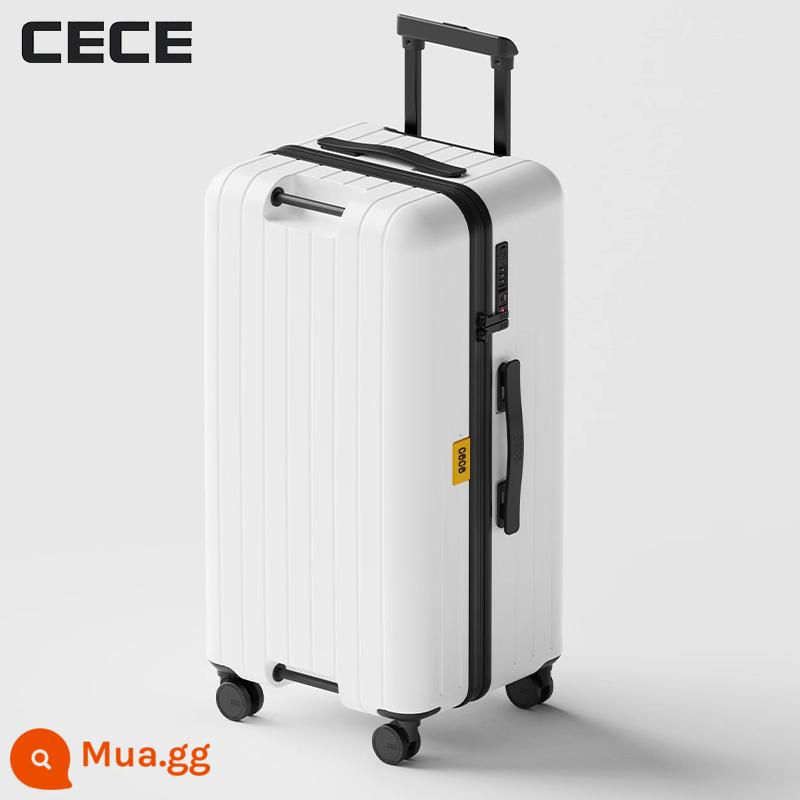 CECE2023 Mới Phanh Vali Đa Năng Công Suất Lớn Nâng Xe Đẩy 28 Inch Nam 30 Nữ Hành Lý - Trắng