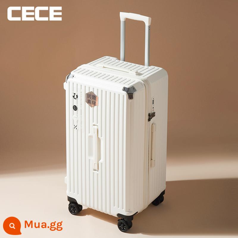 CECE công suất lớn dày vali nữ 32 inch vali kéo nam đa năng bánh xe đẩy trường hợp ký gửi 30 inch - Trắng